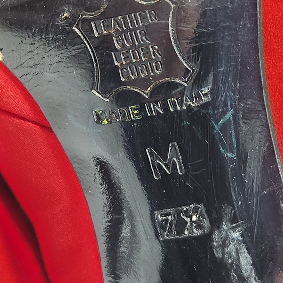 Yves Saint Laurent Rare Vintage Red Satin Freida Leather Ankle Boots Size 7.5M - Picture 12 of 13